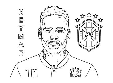 Neymar Coloring Pages Fun and Creative Coloring for All Ages