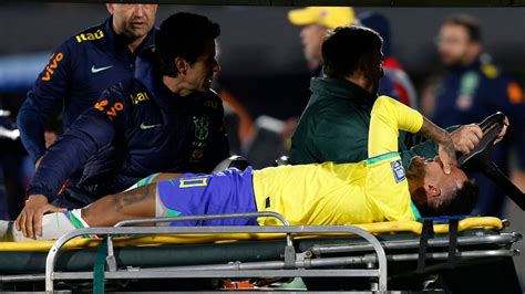 Neymar leaves Brazil match in tears with left knee injury