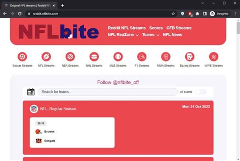 Nfl bite stream. Watch the NFL Network Live. The official source for NFL news, video highlights, fantasy football, game-day coverage, schedules, stats, scores and more. Watch now! 