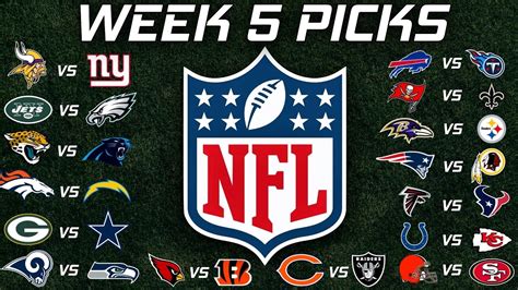 Nfl espn week 5 picks. See Week 6 rankings. Betting nugget:Washington is the second team 0-5 or worse to be listed as a road favorite in the Super Bowl era, joining another Redskins team in 1998 (-2.5 at Philadelphia ... 