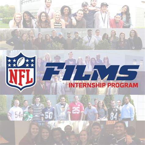 The NFL Films Internship Program is known for offering an applied approach to learning. Our award-winning staff is willing to assist and mentor individuals with a serious desire to further their .... 