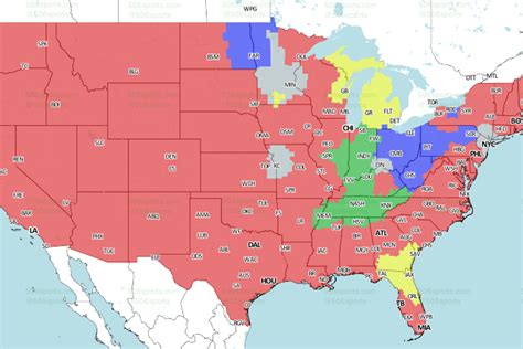 Nfl games on tv map. Nov 26, 2023 · However, CBS will get a chance to broadcast the doubleheader for a second consecutive week; that means the network will carry games in all regions at both 1 p.m. ET and 4:25 p.m. ET while Fox will ... 