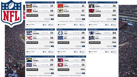 Nfl scores week one. Things To Know About Nfl scores week one. 