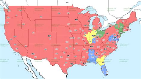NFL TV Schedule and Maps: Week 4, 2021. October 3, 2021. All listings are unofficial and subject to change. Check back often for updates. NATIONAL BROADCASTS; Thursday Night: Jacksonville @ Cincinnati (NFLN) Sunday Night: Tampa Bay @ New England (NBC) Monday Night: Las Vegas @ LA Chargers (ESPN)