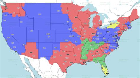 Here is the NFL TV Map for week 4 of the 2021