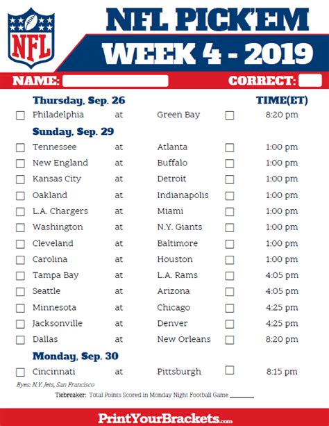 Nfl week 5 pick. In Week 18, two games will be played on Saturday (4:30 PM ET and 8:15 PM ET) with the remainder to be played on Sunday afternoon (1:00 PM ET and 4:25 PM ET) and one matchup to be played on Sunday ... 