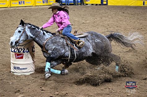 For the 1966 NFR barrel race, ... 2022 Thomas & Mack) Consecutive NFR Go Round Wins: 5: Jimmie Munroe, 1984, Smooth Cadett, first five rounds. 4: Lindsay Sears, 2008; Gail Petska, 1972; and Lynn McKenzie, 1979. Nine barrel racers have won three in a row; most recently, Mary Walker in 2012. Most Round Wins in a Single Year.. 