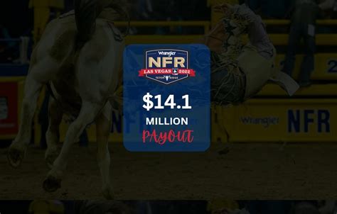 Nfr average payouts 2022. The Tie-Down Roping current standings 2022 presented by the WEATHER GUARD® Professional Rodeo Cowboys Association (PRCA) – in accordance with the money earnings during the 2022 regular season, the Justin Boots Playoffs and Championships. The top 15 Tie-Down Roping contestants will be headed in the Wrangler … 