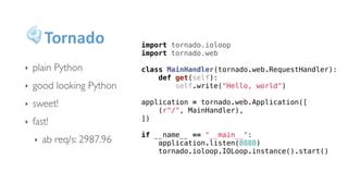 Nginx + Tornado = 17k req/s