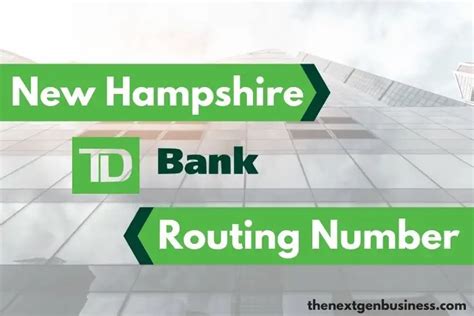 TD Bank Routing Number; Connecticut: 011103093: Florida: 067014822: Maine: 211274450: Massachusetts/Rhode Island: 211370545: Metro …. 
