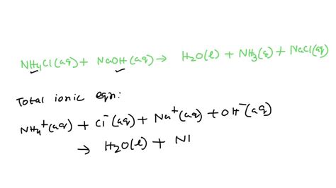 Nh4cl naoh net ionic equation.  Net ionic equations might seem a bit abstract at first, ...