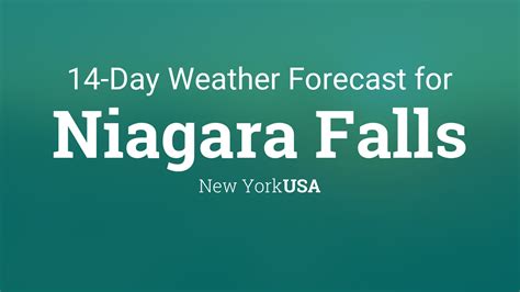 Get the monthly weather forecast for Niagara Falls, NY, 