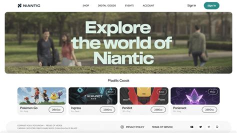 Niantic web store. .  ...