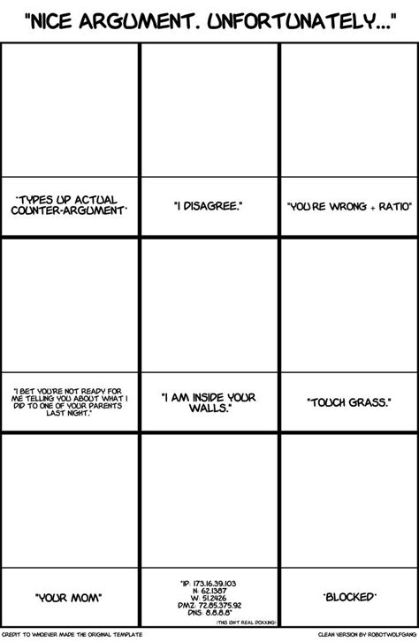 Nice Argument. Unfortunately... [MEME TEMPLATE] by RobotWolfgang on