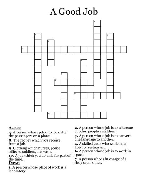 Nice job bro crossword. May 28, 2012 · Clue: Van Gogh's brother. Van Gogh's brother is a crossword puzzle clue that we have spotted 12 times. There are related clues (shown below). Referring crossword puzzle answers. THEO; Likely related crossword puzzle clues. Sort A-Z. Man's nickname. Prefix with logical; Girl's nickname. Logical ... 