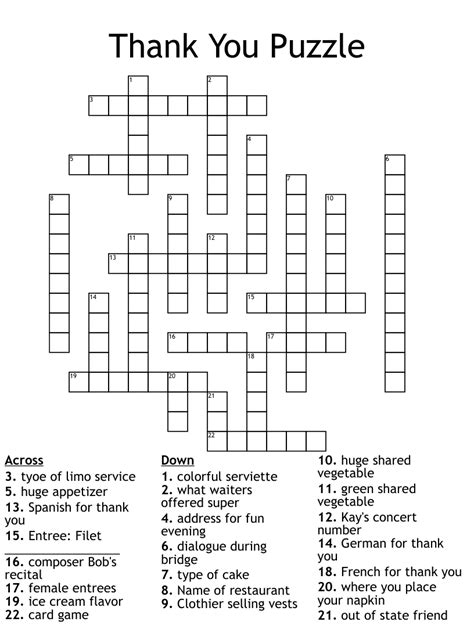 Nice way to say thanks crossword clue. Today's crossword puzzle clue is a quick one: Nice way to say thanks?. We will try to find the right answer to this particular crossword clue. Here are the possible solutions for "Nice way to say thanks?" clue. It was last seen in The USA Today quick crossword. We have 1 possible answer in our database. 
