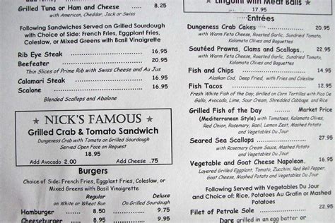 Nick’s Rockaway Menu Prices - menucollectors.com