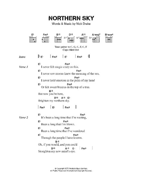 Nick Drake - Northern Sky (Chords) - Ultimate Guitar