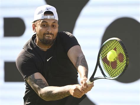 Nick Kyrgios out of Halle Open with knee injury shortly after comeback