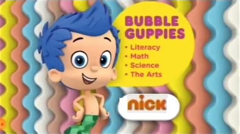 This is a list of television programs currently or formerly broadcast on Nickelodeon's morning block, Nick Jr. from 1988 to 2009 and since 2014 under its current name, 2009 to 2012 under the Nick Play Date name, and 2012 to 2014 under the Nick: The Smart Place to Play name. 1 Also aired on Nick Jr. on CBS/Nick on CBS. Template:Programs Template:Nickelodeon Template:Children's programming on CBS. 