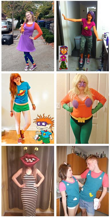 Nickelodeon diy costumes. The Simpsons Family Costume DIY - Photo 3/4 Elaine: After watching the Simpsons, we decided to be them for halloween!I bought white long sleeve t-shirts and dyed them yellow for our skin. I bought foam sheets for Bart, Lisa... 
