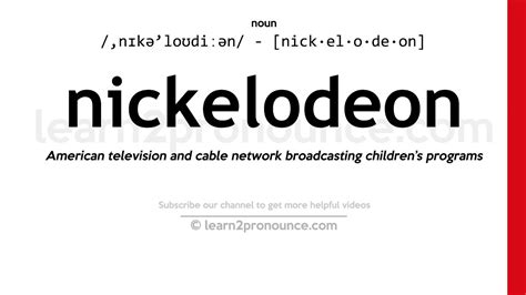Nickelodeon meaning latin. Nickelodeon Group. Nickelodeon Group, also known as Nickelodeon Networks Inc., is an American children's entertainment company and a sub-division of the Paramount Media Networks division of Paramount Global that oversees cable television channels, including its flagship service Nickelodeon, its in-house animation studio and Paws, Inc. 