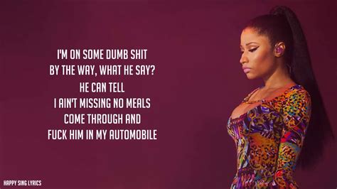 Nicki minaj lyrics. Things To Know About Nicki minaj lyrics. 