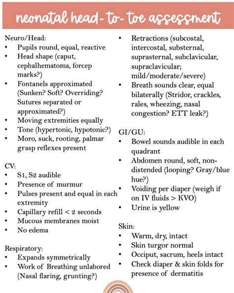 Nicu Cheat Sheet