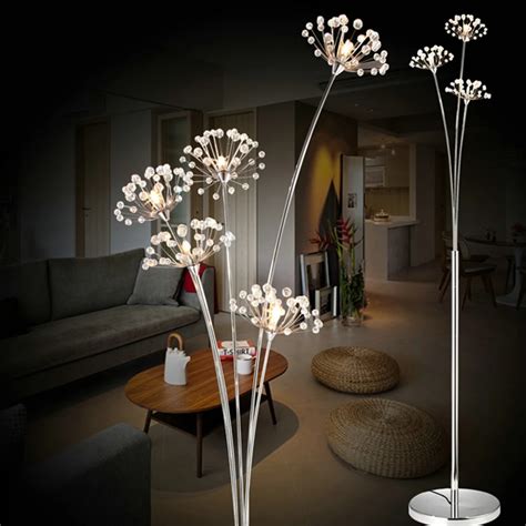 Nieuwe Moderne Crystal Floor Lamp Voor Woonkamer Bloem …