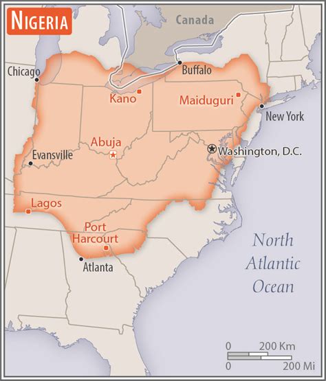 Nigeria vs United States Geography Stats Compared