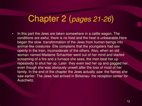 Night Chapter 2 Summary slidesharedocs