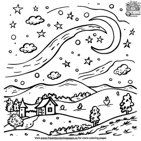 Night Coloring Pages