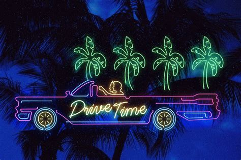 Night Light Neon Script Font Design Cuts