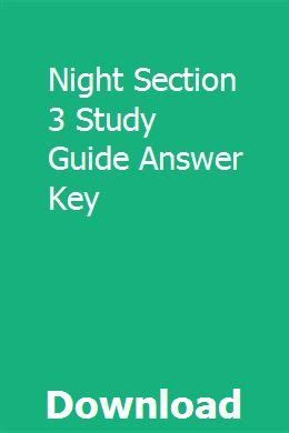 Night section 3 study guide answer key. - Pioneer cdj 900 manuale di servizio guida alla riparazione.