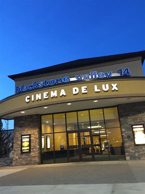 67 reviews of Blackstone Valley 14 Cinema de Lux "My greatest love has been movies and TV since I was in short pants. This movie theater is a god sent to me and everyone else. (because I said so!) The seats are like mini recliners, the food selection is good, the people are helpful, sound is AMAZING, and the picture ain't bad either. It is one of the …