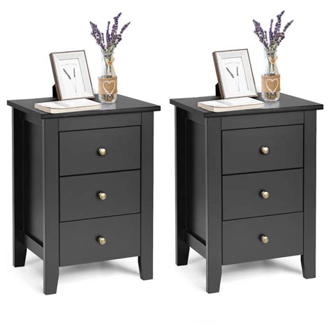 Nightstands set. FOTOSOK Nightstands Set of 2 White Nightstand with 3 Drawers, White Bedside Table Night Stand for Bedroom with Cut-Out Handle, Sofa Side Table 3 Drawer Nightstand for Bedroom, 17.7W*15D*21.7H. 153. 100+ bought in past month. $10999. $39.99 delivery Feb 13 … 