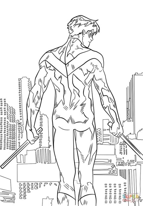 Nightwing Coloring Page