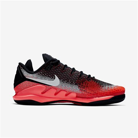 Nike Mens Air Zoom Vapor X Knit Tennis Shoes Black/Grey/Hot Lava
