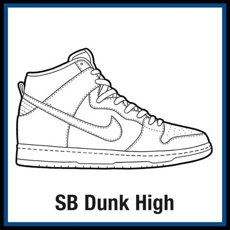 Nike SB Dunk High Sneaker art, Stencils, Nike sb dunk high