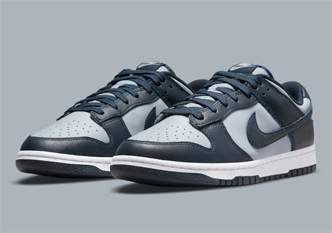 Nike georgetown. Giving the nod to the Georgetown Hoyas, the Dunk Low 'Georgetown' features a 'Be True to Your School'-style look on its classic basketball construction. Built entirely with leather, the shoe's upper sports a Wolf Grey base, complemented by Dark Obsidian overlays throughout. Perforations on the toe box are included for breathability, while ... 