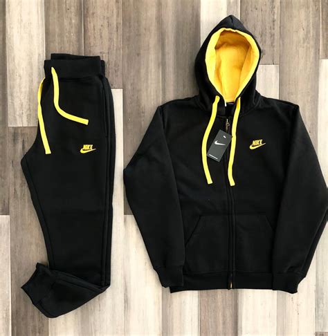 Nike hoodie and sweatpants set. Men's hoodies and sweatshirts are streetwear staples, just like men's joggers and sweatpants. Sport the iconic Trefoil logo on a fleece hoodie or a pair of joggers made of wool-blend jersey. Stand out in bold colors or prints, or add a bit of flair with a matching set. 