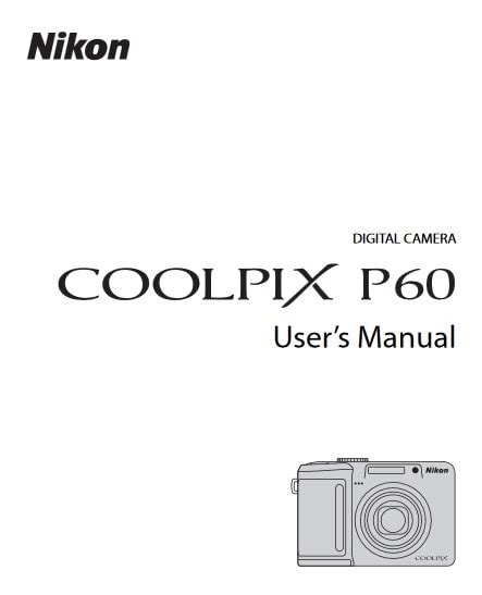 Nikon coolpix p60 service repair manual. - Primer contacto ingles/ first english contact.