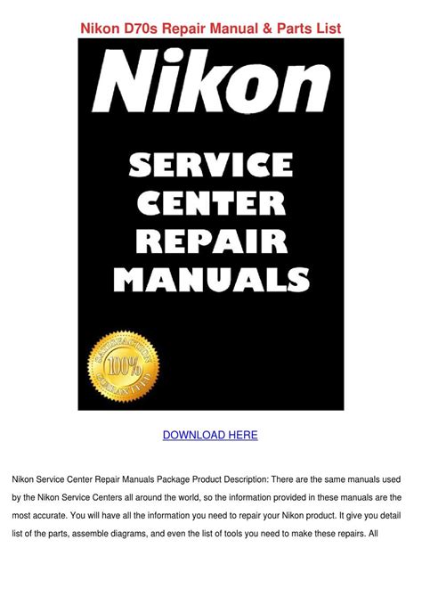 Nikon d70s service manual repair manual parts list catalog. - Digital signal processing 4th edition solution manual mitra.