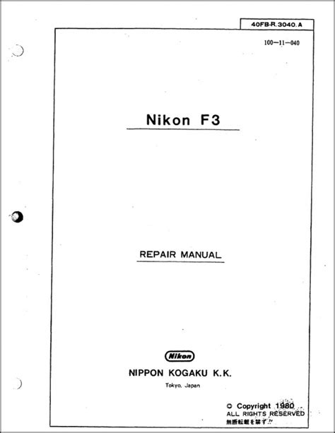 Nikon f3 camera repair service manual. - Nursing care of infants and children study guide.
