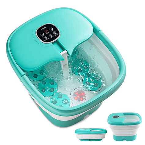 Foot Spa Massager with Heat, 14 Rollers in Foot Shape - 5 in 1 Foot Bath Massager Includes Adjustable Heating, Bubbles, Vibration, Pumice Stone, Mini Massage Points - for Tired Feet, & Stress Relief 4.3 out of 5 stars 1,669. 