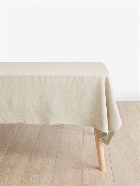 Nimes Natural Linen Square Tablecloth - Linen House