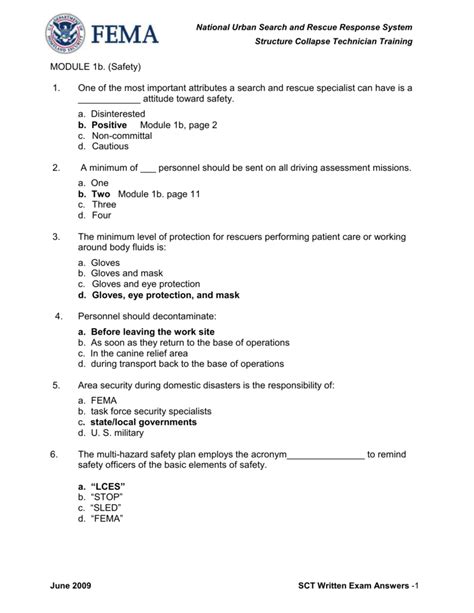 Nims 100 final exam answers. FEMA IS-703.B test answers. Each time this test is loaded, you will receive a unique set of questions and answers. The test questions are scrambled to protect the integrity of the exam. Question 1. The first step in managing resources during an incident is to identify requirements. To do so, an Incident Commander should: 