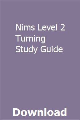 Nims level 2 turning study guide. - Repair manuals bmw or diesel or 525tds car.