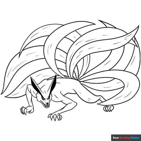 Nine Tailed Fox Coloring Pages