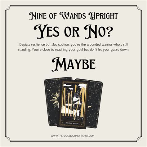 Nine of Wands as Yes or No (Upright & Reversed) Tarot Card …